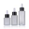 Buy cheap Glass Cosmetic Containers Flat Shoulder Frosted Cosmetic Serum Dropper Bottle from wholesalers