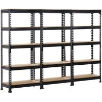 Buy cheap 3 Pack Heavy Duty 5 Tier Warehouse Storage Shelves Garage Shelving Unit product