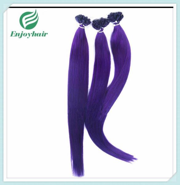 Buy cheap Nail U-Tip Hair 10"-28" 100s/pack purple#colorStraight Human Hair malaysian hair extension from wholesalers