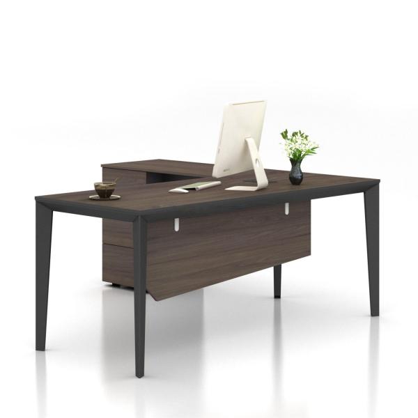 Buy cheap Modern Minimalist Executive Desk Dark Hickory Marble Stripes from wholesalers
