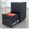 Buy cheap Small Black Office Mobile Pedestal Cabinet 3 Drawer Steel Secure Filing Metal Storage from wholesalers