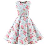 Polka Dot Flower Show Skirt Retro Summer Children'S Clothing Kid Girls Dresses