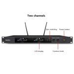 Metal Case Rechargeable Karaoke Microphone Dual Channel 100-240V