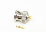 Small Bulkhead BNC Connector Male , Waterproof Cable Crimp Connectors