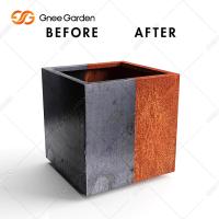 Buy cheap 90*25*25cm Geometric Rectangular Metal Planter Box Corten Steel product