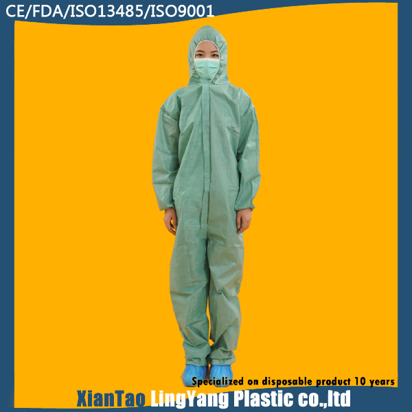 Chemical Resistant Coveralls Work Wear Reflect Light Orange Coverall