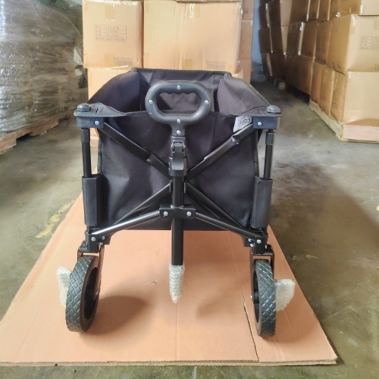 Black Pull Along Folding Trolley Garden Picnic