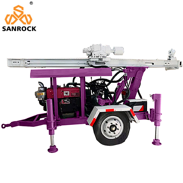 Small Water Well Drilling Rig Hydraulic Trailer Mounted Water Well Drilling Rig Machine