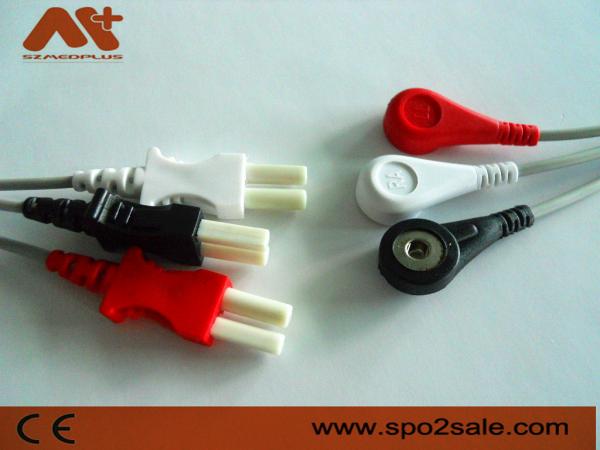 Buy cheap Spacelabs Compatible 3 lead snap ECG Leadwire - 700-0007-00 from wholesalers