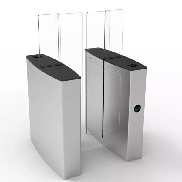Buy cheap Building Access Control Turnstiles Tempered Glass Full Height Sliding Turnstile Gate from wholesalers