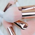 12PCS Cosmetic Makeup Brush Set Cruelty Free Rose Gold Ferrule
