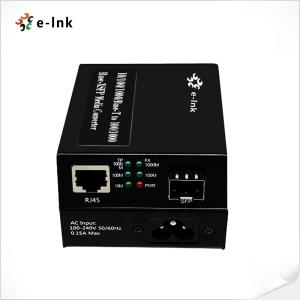 Wholesale Fiber Media Converter 10/100/1000BASE-T To 100/1000BASE-X SFP Built In Power Supply from china suppliers