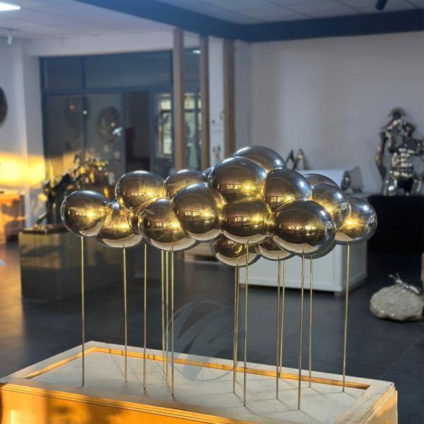 Buy cheap Stainless Steel Modern Mirror-finished Abstract Cloud Shaped Sculpture from wholesalers
