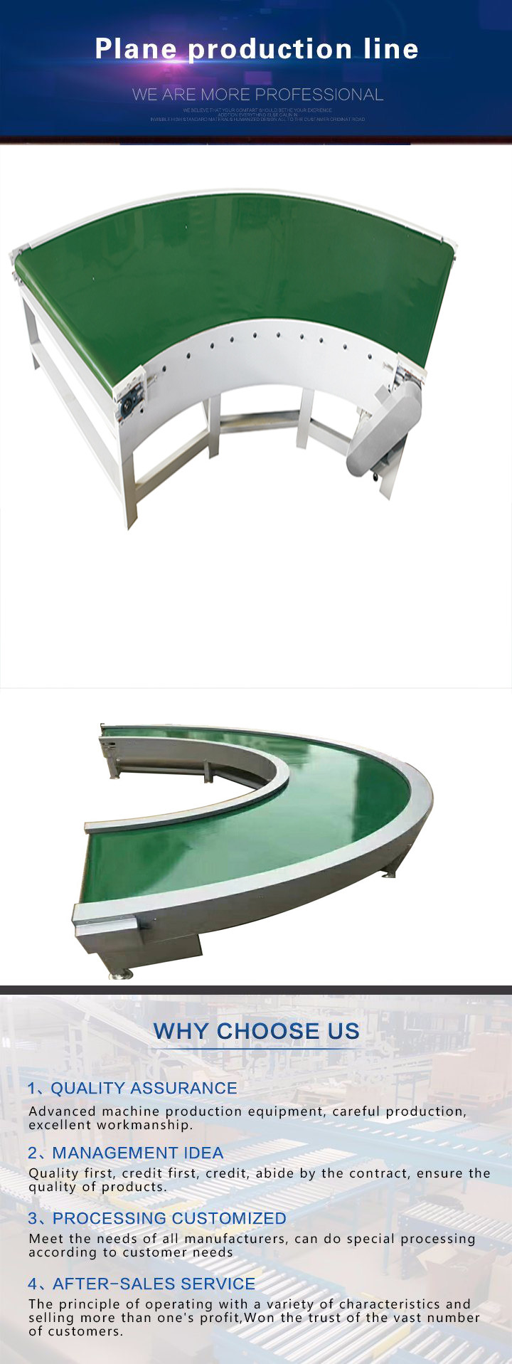 90 Degree Flat Belt Assembly Line Roller Conveyors Strong Load Capacity