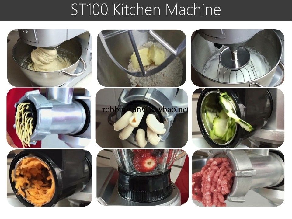 ST100 1500w Diecast Aluminium Professional Planetary Sand Mixer Kitchen Machine