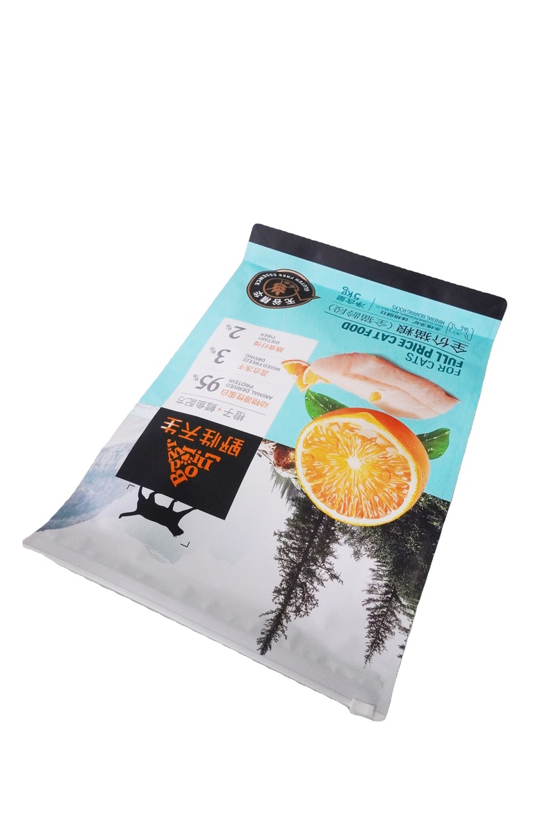 Resealable Slider Flat Bottom Openable Aluminum Rack Dog Food Packaging Bag