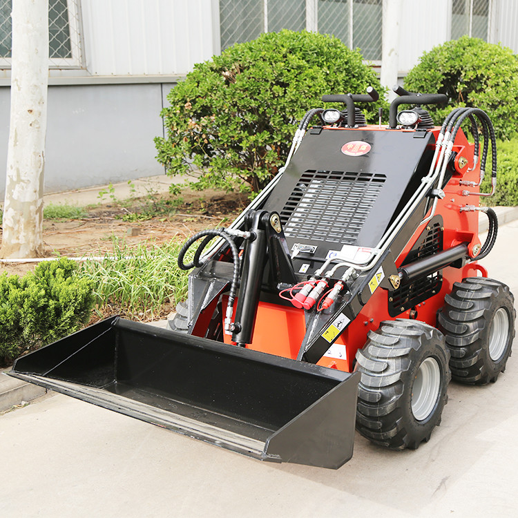 ZHONGMEI Wheel Tracked Skid Steer Loader 25 L Fuel Tank Mini Skid Steer Loaders