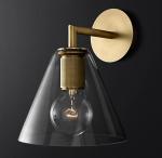 Lacquered Burnished Brass Finish Sconce Wall Lights Indoor Modern Screw In