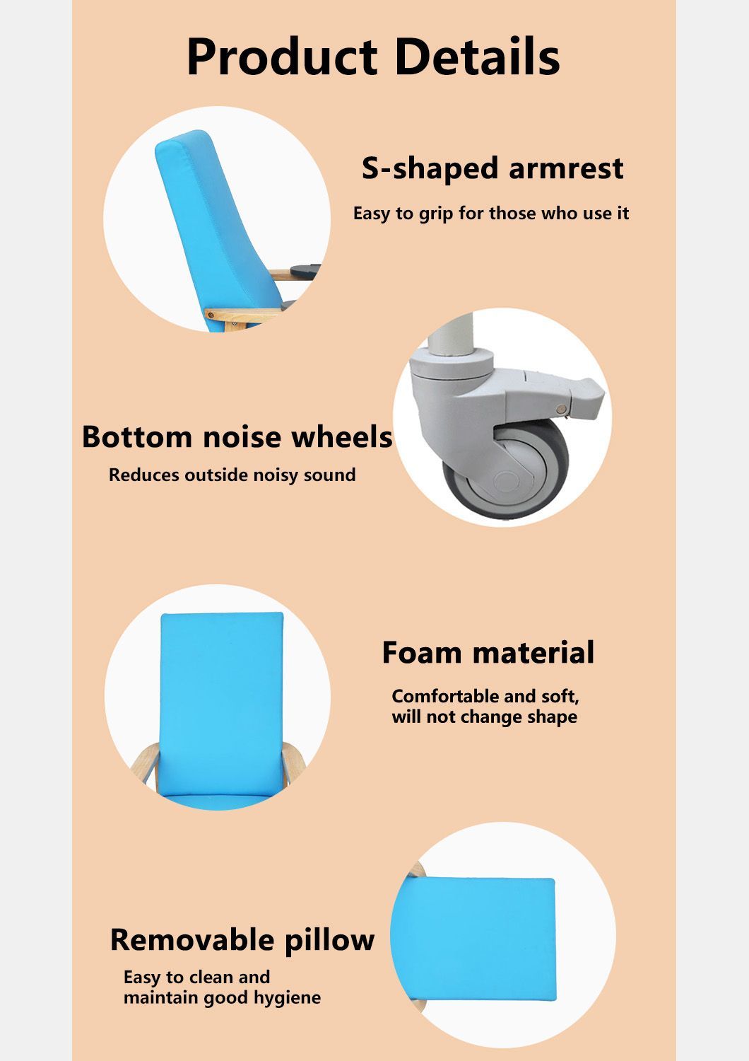 Hot Factory Direct High Quality Padded Foam Wooden Multifunctional Chair