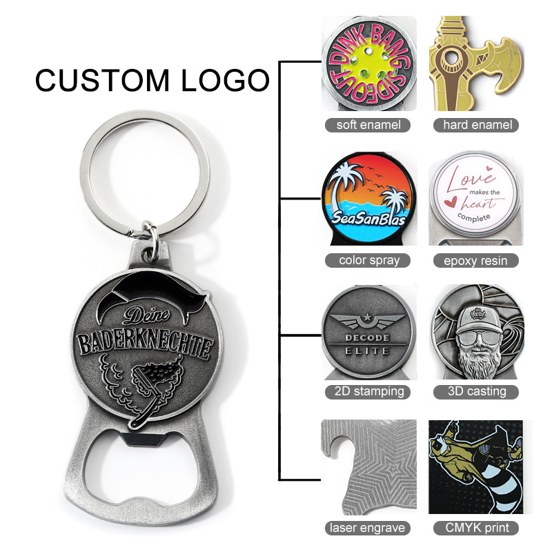 Refrigerator Beer Bottle Openers Magnet 3D with Soft Enamel Logo
