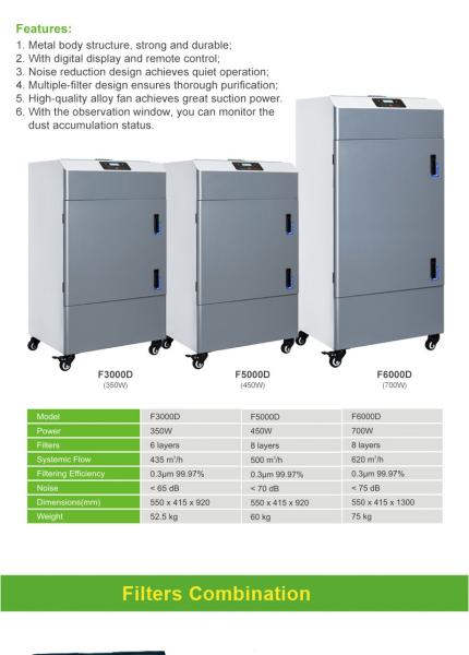 Buy cheap Five Layer Filters High Efficient Solder Fume Extractor with Wheels from wholesalers