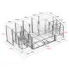 Buy cheap 17 Slots Clear Cosmetic Storage Organizer Acrylic Vanity Makeup Brushes Holder Accessories Display Cases with Drawer from wholesalers