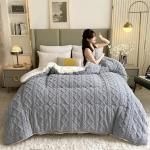Warm Chunky Thickened Winter Velvet Sherpa Quilt Weight Blanket