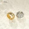 Buy cheap Wide Bands 24k Gold Plated Rings Adjustable Colorful Zircon Diamond from wholesalers
