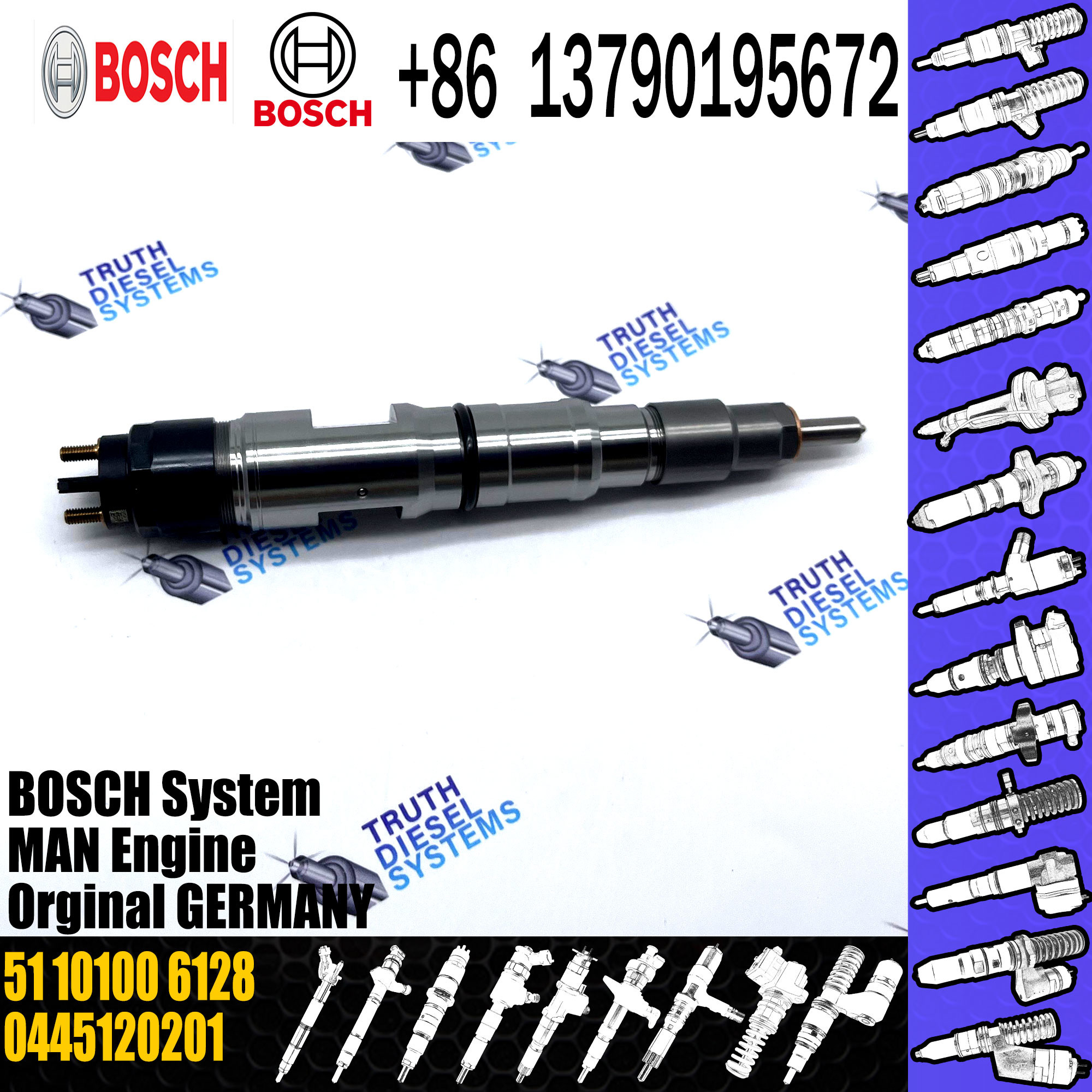 New Arrival Spare Parts 0445120276 0445120278 0 445 120 276 0 445 120 278 Fuel Injector Parts 51101006140 51101006128
