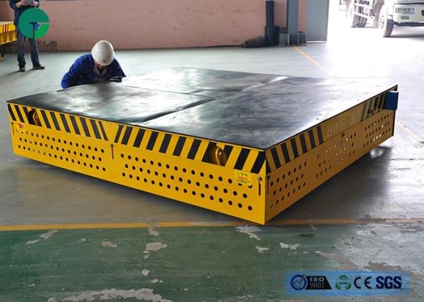 10t Double Motor Drive 4 Wheel Electric Trandport Cart On Cement Floor For Roll