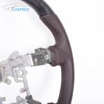 Smooth Leather Toyota Carbon Fiber Steering Wheel Matte 350mm