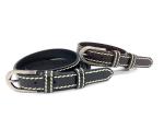 Eco - Friendly Womens Genuine Leather Belt / Slim Black Leather Belt