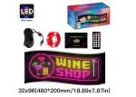 32*96 Double Row LED Advertising Sign Car Panel Flexible Pixel Programmable