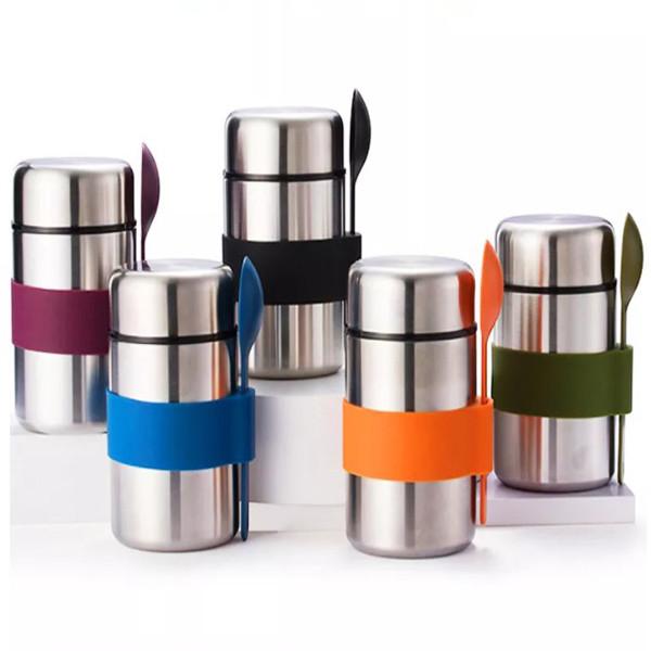 Buy cheap 400ml Stainless Steel Vacuum Thermal Insulated Lunch Box Flask With Spoon from wholesalers