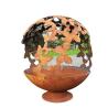 Buy cheap corten Steel Sphere Outdoor Wood Fire Pit garden laser cut fire ball from wholesalers