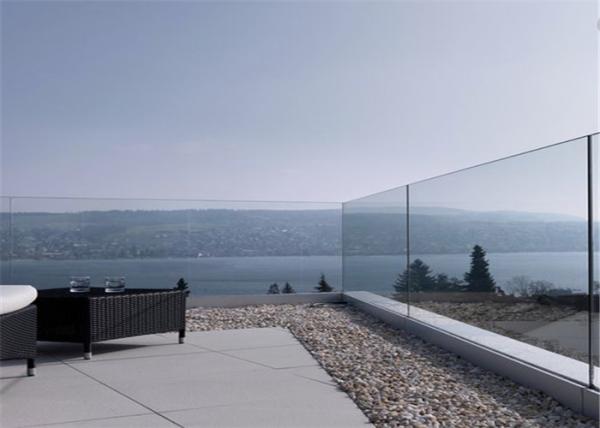 Buy cheap Frameless Glass Railing Aluminum U Channel Base Glass Balcony Railing from wholesalers