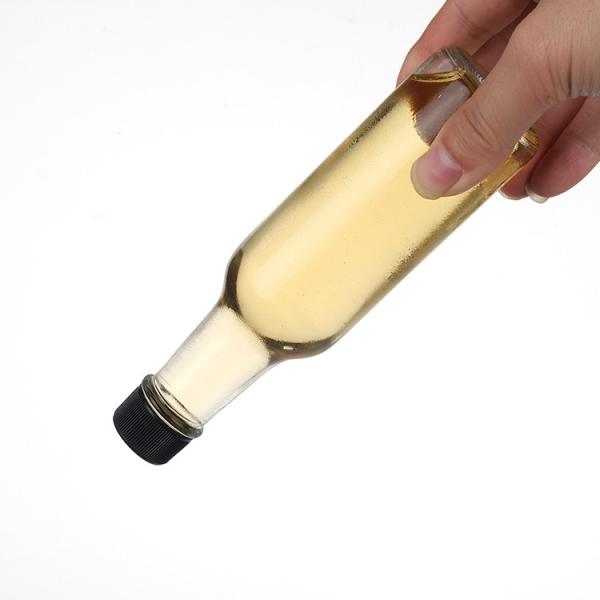 Buy cheap 12 Oz Ring Neck Hot Chili Sauce Glass Bottles With Black Plastic Lid For Bbq Sauces from wholesalers
