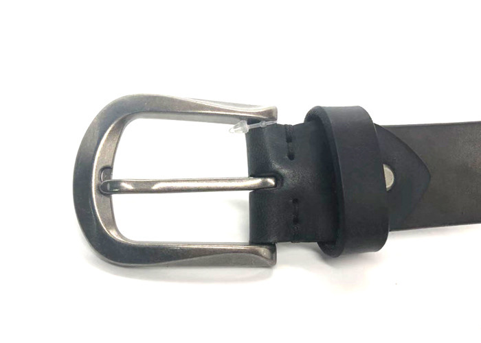 Classic Mens Casual Leather Belt With Anti - Silver Pin Buckle / All - Season Work Pants Belt