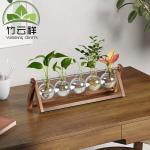 Customized Wood Stand Rack Tabletop Terrarium for Hydroponic Plants Cuttings