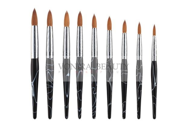 Buy cheap Black Marble Nature Nail Art Brush With Beautiful Carved Ferrule And Nature Wood Handle from wholesalers