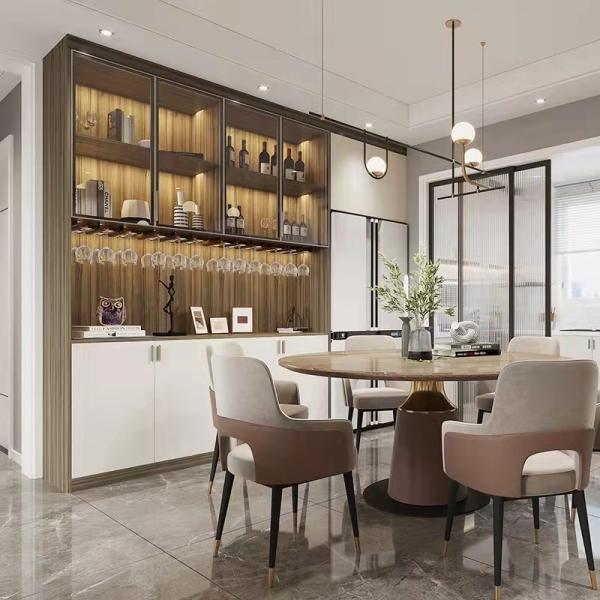 Buy cheap MDF Dining Room Cupboard wall cabinets Rectangular Upholstered Chairs from wholesalers