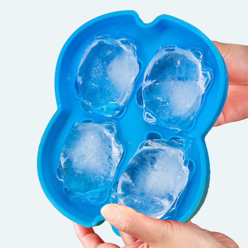 Ice Cube Tray, 2.5inch Ice Cube Molds, 2 Cavity Silicone Rose & 2 Diamond Ice Ball Maker, Easy Release Large Ice Cube Form For Chilling Cocktails,