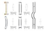 Golden SUS304 stainless steel interior glass door handle direct sell from