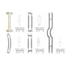 Buy cheap Golden SUS304 stainless steel interior glass door handle direct sell from manufactory abnormity entry door handles from wholesalers