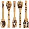 Buy cheap Halloween Christmas Bamboo Kitchen Utensils Laser Engraved Bamboo Cutlery Set from wholesalers