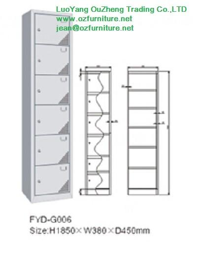 Buy cheap Six door steel locker FYD-G006,H1850XW380XD450mm,single row veritical,vent hole,white from wholesalers