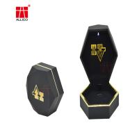 Buy cheap Gold Stamping Wedding Ring Presentation Box , 88g Hexagon Cardboard Box product