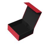 Customized Logo Design Black Rigid Flat Cardboard Magnetic Folding Cajas Regalo