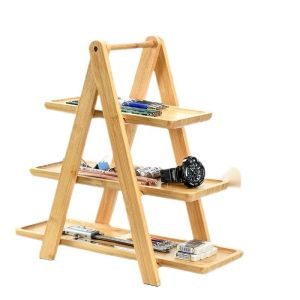 Buy cheap 3 Tiered Bamboo Serving Trays Dishes And Platters For Food product