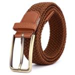 Mix Color 3.5cm Wide Mens Woven Elastic Belt Weave 120cm